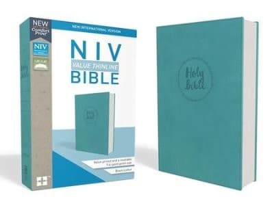NIV, Value Thinline Bible, Leathersoft, Teal, Comfort Print by Zondervan