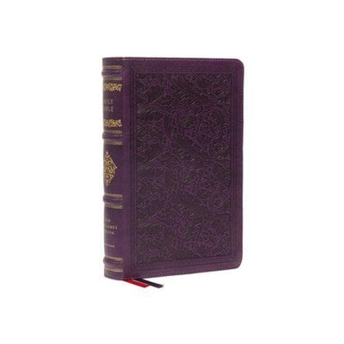 NKJV, Personal Size Reference Bible, Sovereign Collection, Leathersoft, Purple, Red Letter, Comfort Print - by Thomas Nelson (Leather Bound)
