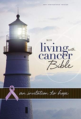 NIV, Living With Cancer Bible, Leathersoft, Navy/Brown: An Invitation to Hope by Zondervan
