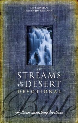NIV Streams in the Desert Bible, Hardcover: 365 Thirst-Quenching Devotions